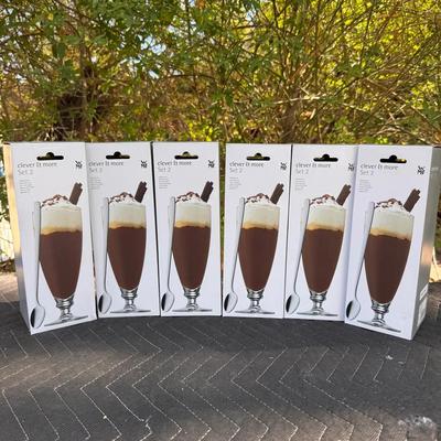 WMF Clever & More Iced Coffee Glass Set of 6 with Spoons