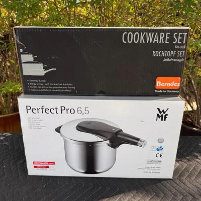 WMF Perfect Pro 6.5L Pressure Cooker + Berndes Non-Stick Cookware Set 