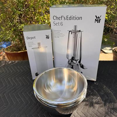 WMF Chef’s Edition 6-Piece Kitchen Utensil Set + Stainless Steel Mixing Bowls + Depot Paper Towel Ho