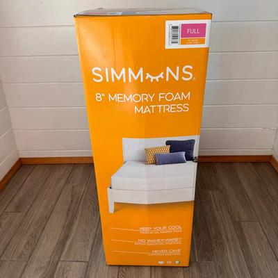 Simmons 8” Memory Foam Mattress Full Size New Sealed 