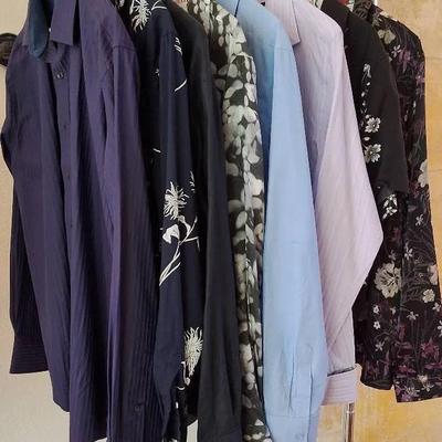 Lot Of 8 Men's Button Down Shirts Various Sizes