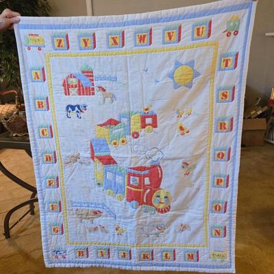 Cross Stitched Baby Blanket