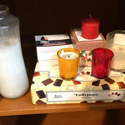 Candles - Assorted Colors, Styles & Scents - PartyLite & Melts - Fall & Holiday with Storage Boxes