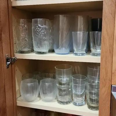 4 Shelves - Cupboard Full Of Drinking Glasses & Cups - All Occasions