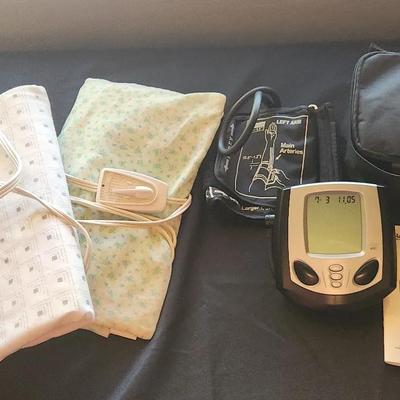 Blood Pressure Monitor, (2) Heating Pads
