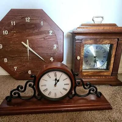 (3) Clocks, Wall Clock, Mantle Clocks, Westminster 