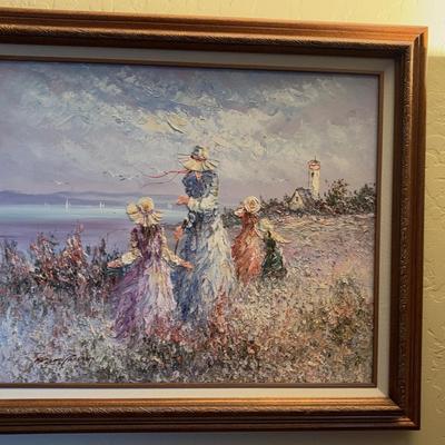 Framed Marie Charlot Oil Painting