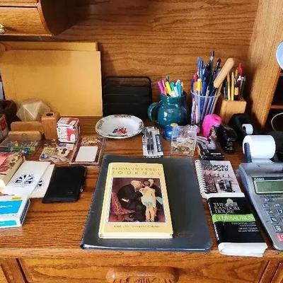 Office Supplies - 2 Very Nice Desk Lamps, Pens & Pencils, Organizer, Stapler, Tape Dispensers 