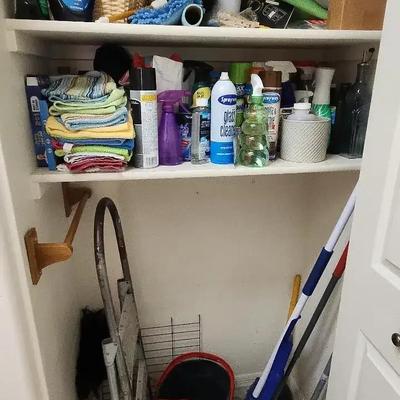 Closet Of Cleaning - O-Cedar Mops, Broom, Dusters, Rags, And Cleaning Supplies