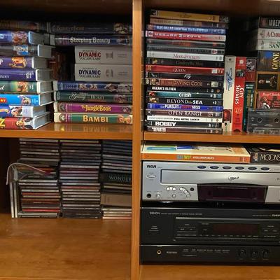 VHS, CDs, And DVDs With A 5 Disc Changer MP3 - Many Unopened - Disney