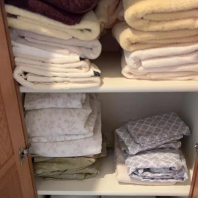 Bedroom Bottom Linen Closet - 2 Shelves of Towels & Bedding