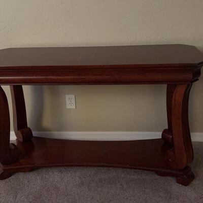 Mahogany Inlay Console Table