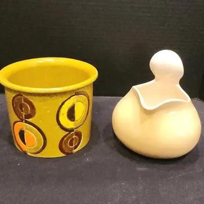 Bitossi Pottery, by Rosenthal Netter, And Cream Fiesta Ware Gravy Boat