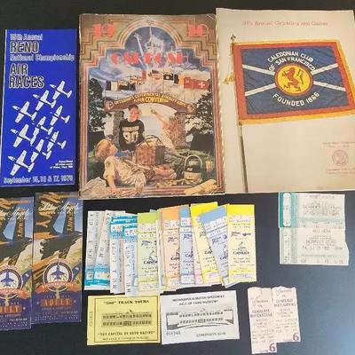 Collection of Ticket Stubs, Programs For Tennis, Football, Racing, Blue Angels, Air Races