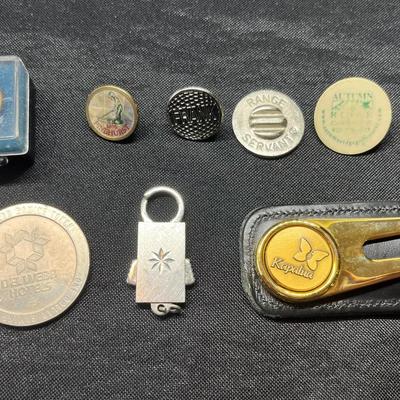 Golf Ball Markers - Pinehurst (2), Frank, Autumn Ridge + Divet Repair + Sahara Reno Gaming Token