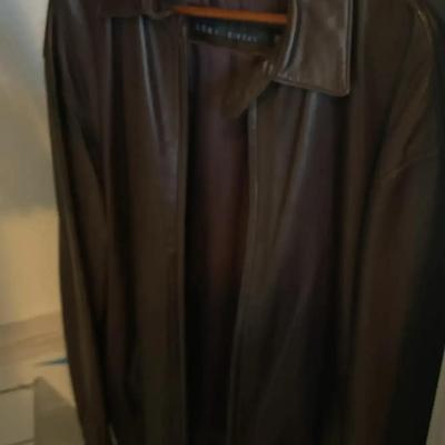 Brown Leather Jacket XL Tall
