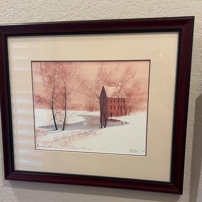 P. Buckley Moss “Quiet Morning” Signed Numbered Framed Print - Art Picture