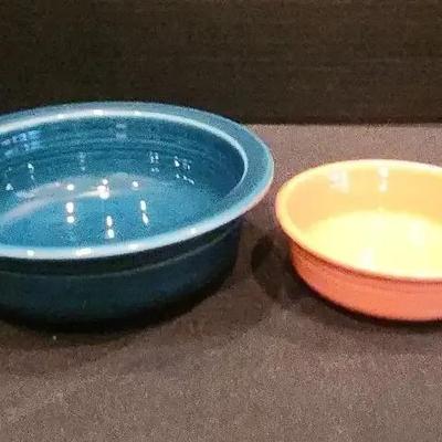 Vintage Fiesta Ware Homer Laughlin China Blue & Orange Bowls