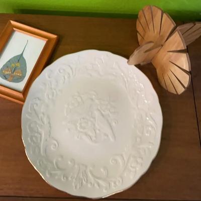 Thanksgiving & Lenox China - “The Wedding Promises" Anniversary Plate, Leaf Art & Turkey