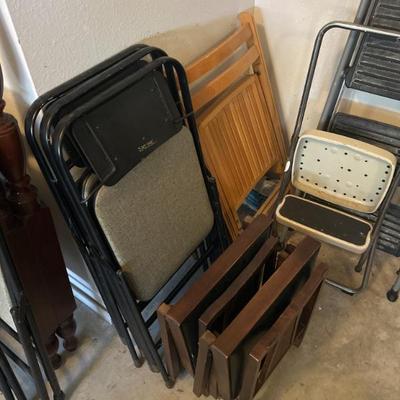 Folding chairs and stools