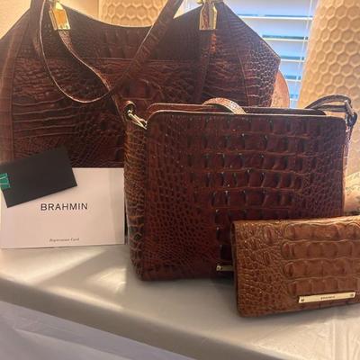 Sale Photo Thumbnail #12: Brahmin Melbourne Collection Pecan bags