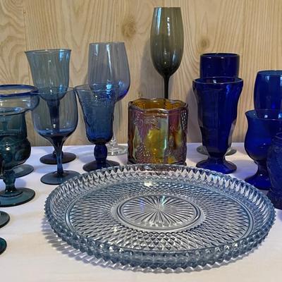 Spectacular Assorted Cobalt & Shades of Blue Glassware - Vintage Collection!