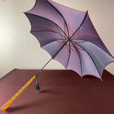 Vintage Mauve/Purple Pointed Panel Umbrella