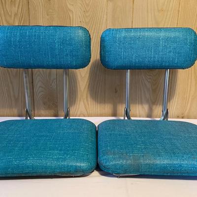 Vintage Teal Blue Portable Seats
