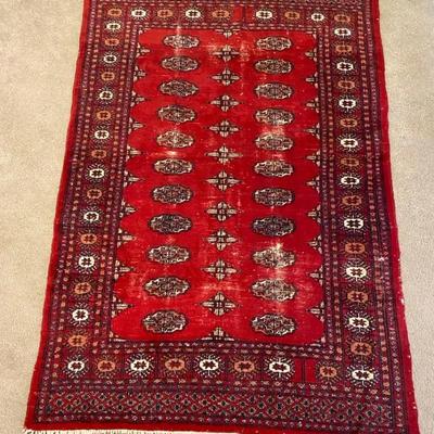 Gorgeous Deep Red Bokhara Rug