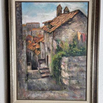 "Gasse in der Wachau" Oil Painting by Artist Paul Unbereit