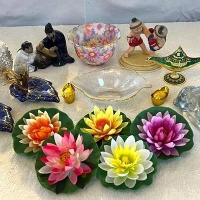 EAT031- Vintage Collectible Mini Porcelain, Ceramic, Glass, Metal & Crystal Decor 