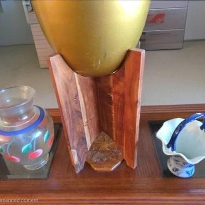 EAT376 - Two Vases and A Plant Stand 