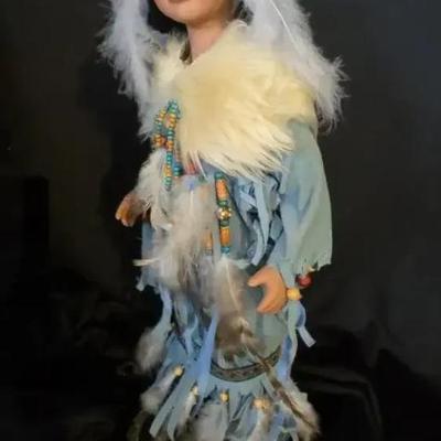EAT306 - Native American 16" Porcelain Doll