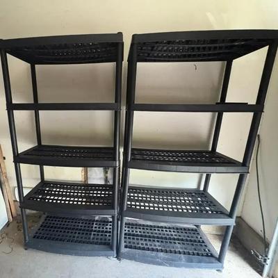EAT166 Two Five-Tier Plastic Shelving Units