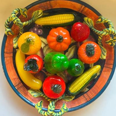 EAT006 - Decorative Glass Fruits And Vegetables