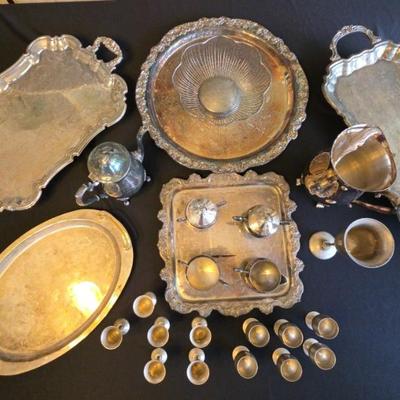 EAT012 - Collection of Miscellaneous Silver Plated Platters 