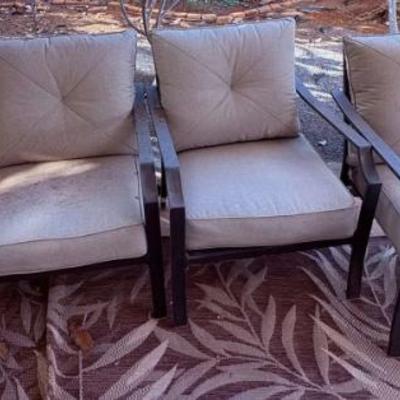 EAT005 Patio Furniture 2 Chairs And 1 Two Seat Chair