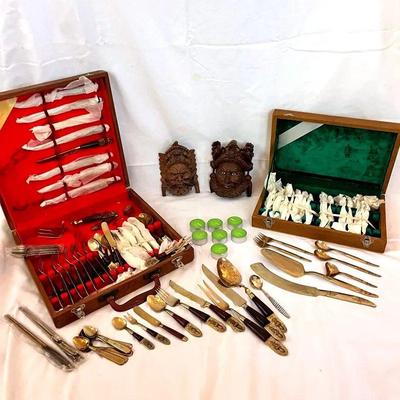 EAT088- Antique Siam 1930’s-40’s Silverware And Decor 