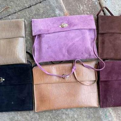 EAT079 6 Leather Shoulder Purses By Jerri Bags LTD.