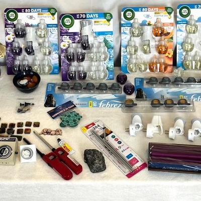 EAT025- Mystery Useful Household Goods Lot! Air Fresheners New In Box, Kitchen Items 