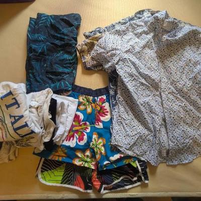 EAT301- Lot of Aloha Shirts and Beach Wear For Men 