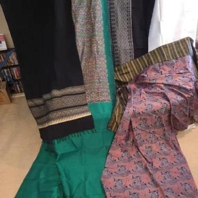 EAT266 - Collection of Thai Sari and Shoulder Wraps