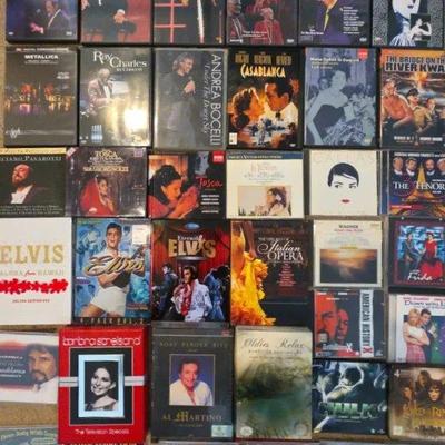 EAT195 - Large Collection of Concert DVDs and Assorted Music CDs