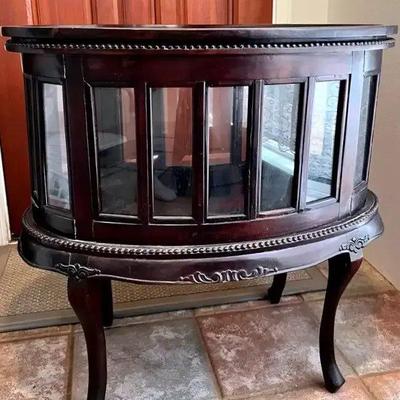 EAT106- Unique Antique Style Solid Wood Display Cabinet 