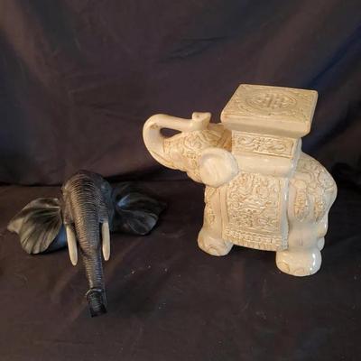 Asian And African Elephant Decor 