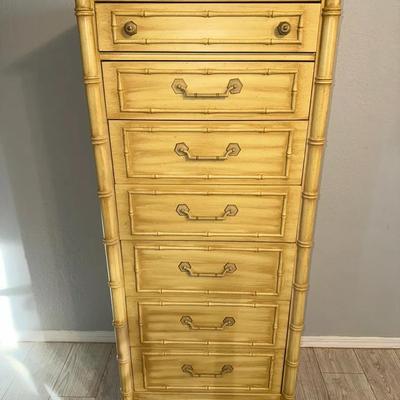 1970’s Faux Bamboo Lingerie Chest