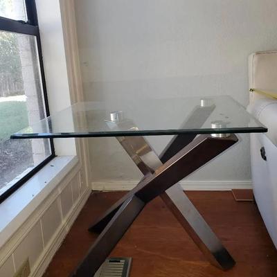 Glass Top Side Table