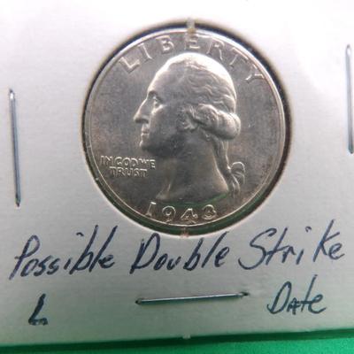 1943 D Possible Double Strike Quarter 