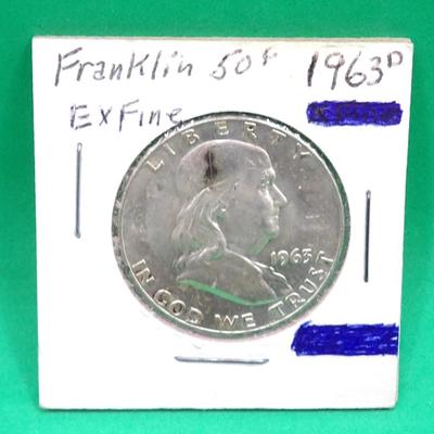 1963 D Ben Franklin Half Dollar 