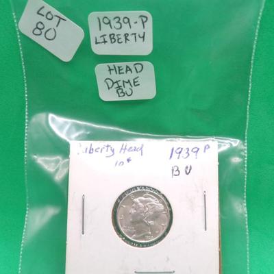 1939 P Mercury Dime 
